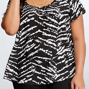Torrid Black and White Summer Top